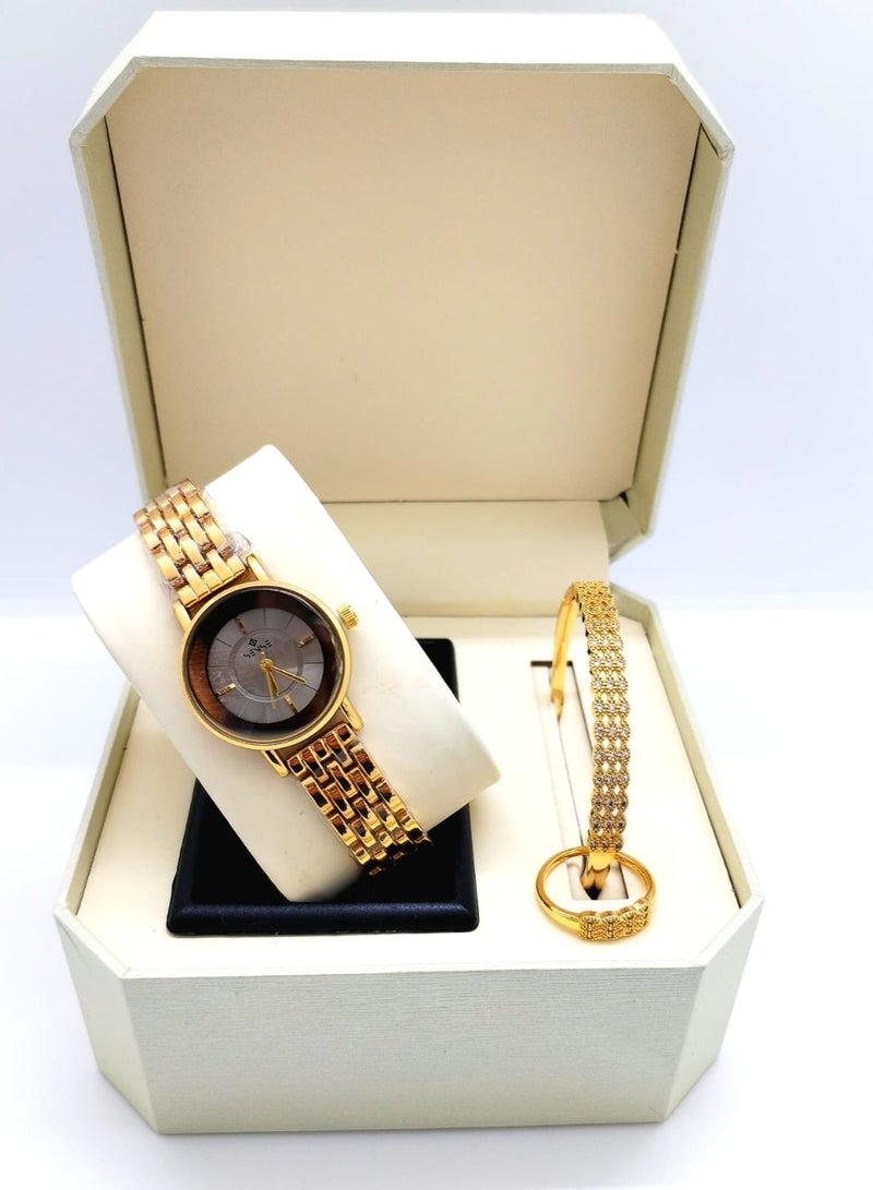 XII Women's watch set consisting of a watch, bracelet and ring