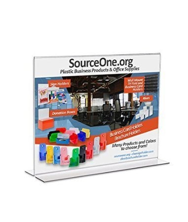 SourceOne Upright Landscape Large 17 x 11 Sign Holder Ad Frame