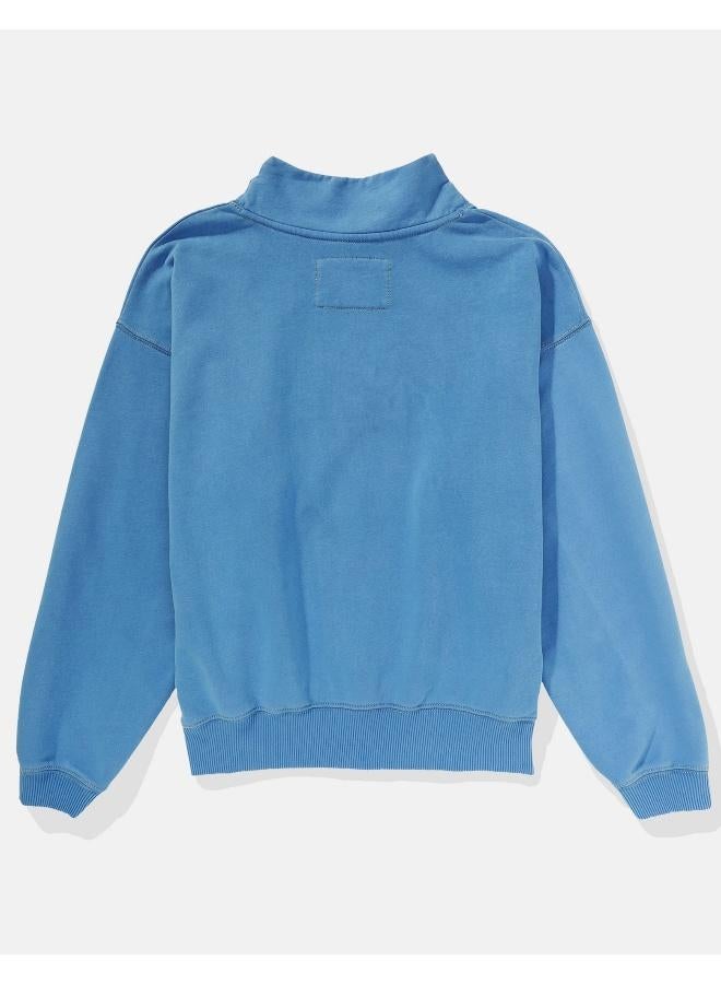 American Eagle AE Mock Neck Logo Sweatshirt - Image 2