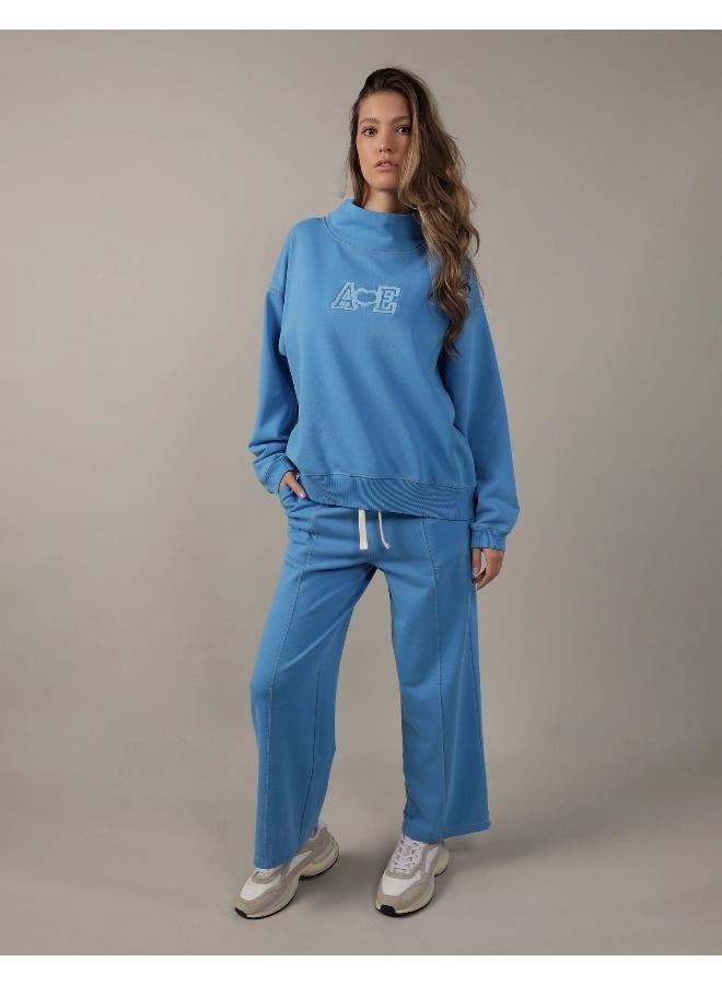 American Eagle AE Mock Neck Logo Sweatshirt - Image 1