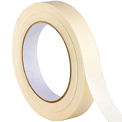 PHYXOLOGY SUPPLY No-Residue 1 in, 60 Yd Masking Tape 1 Pk. Easy-Tear Pro-Grade Removable Painters Tape Great for Home Office or Commercial Contractor Use. Clean, Drip-Free Painting with Durable Wide Crepe Paper Rolls - Image 1