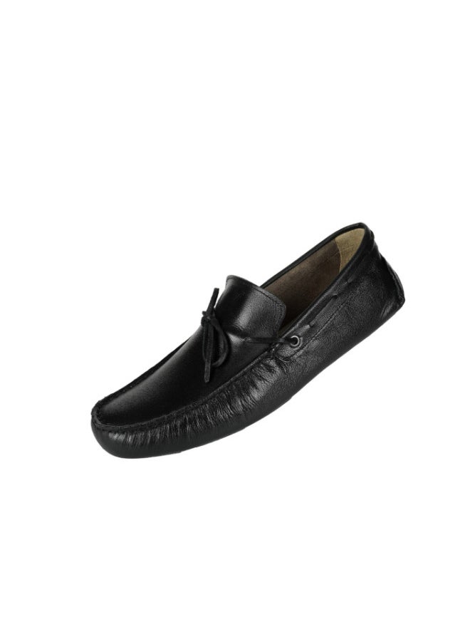 DEMOCRATA - 032-118 Democrata Mens Casual Boat Shoes Shoes 074137-029 Black - Image 1
