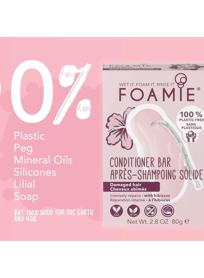 FOAMIE Natural Hair Conditioner Bar Soap-Free, Solid Conditioner for Dry & Damaged Hair, Repair Conditioner Hibiscus Plastic Free, Cruelty, Paraben and Sulfate Free - Image 4