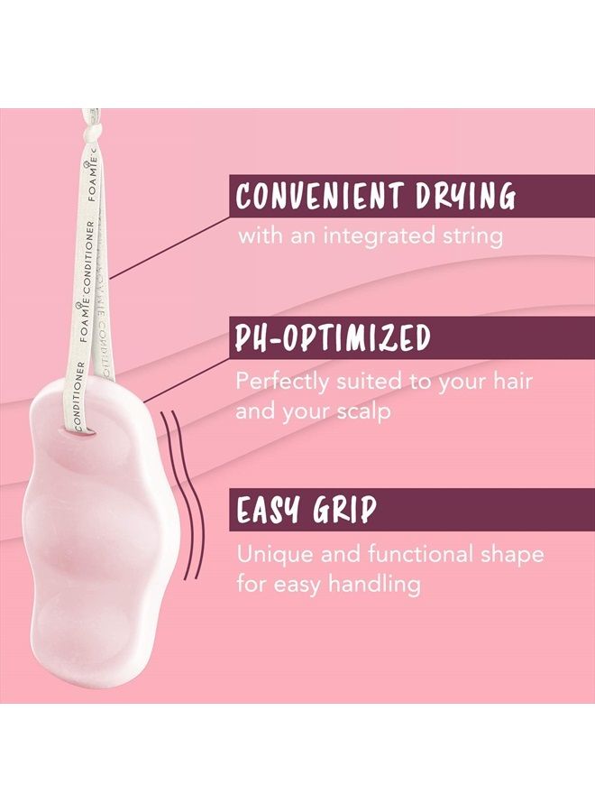 FOAMIE Natural Hair Conditioner Bar Soap-Free, Solid Conditioner for Dry & Damaged Hair, Repair Conditioner Hibiscus Plastic Free, Cruelty, Paraben and Sulfate Free - Image 3