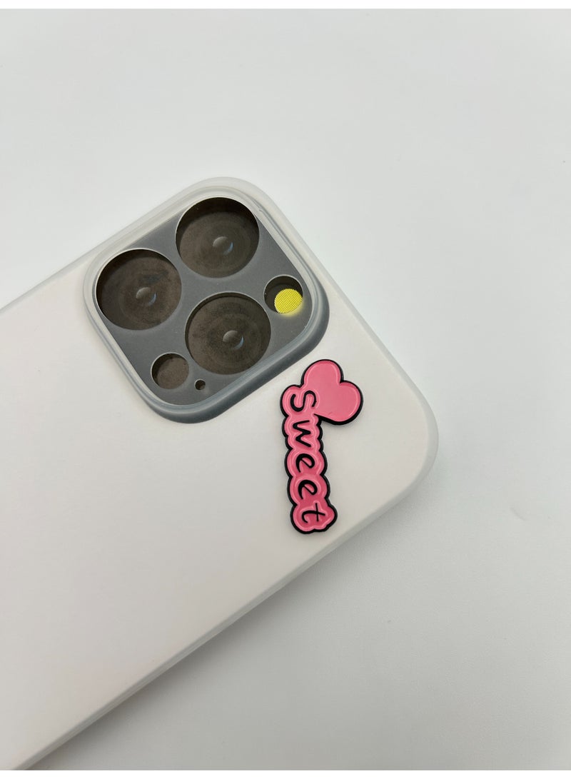 Hello Kitty 8 pieces of Metal stickers - MAIN CHARACTER ENERGY logo GIRL MATH Calculator and Hello Kitty logo and Heart logo and Daisy Flower logo and Luxury Handbag and Sweet Text logo Hair Bow logo- Premium Quality Metal for Mobile, Laptop, Backpacks and more. - Image 4