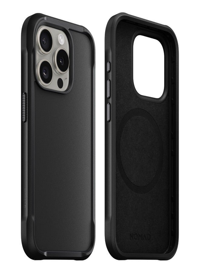 NOMAD Rugged Case | for iPhone 15 Pro | Polycarbonate Protective Case with TPU Bumper | Matte PET Back | MagSafe Compatible | Shadow - Image 1