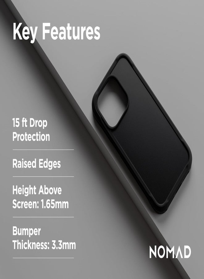 NOMAD Rugged Case | for iPhone 15 Pro | Polycarbonate Protective Case with TPU Bumper | Matte PET Back | MagSafe Compatible | Shadow - Image 3