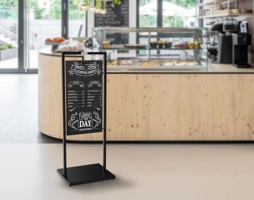 TOWON 20x47 Weatherproof Chalkboard DoubleSided IndoorOutdoor Swinging Board HeavyDuty Sandwich Board with Metal Hooks Parallel Bar Frame for Cafes Sidewalk Display Florist Wedding Events - Image 3