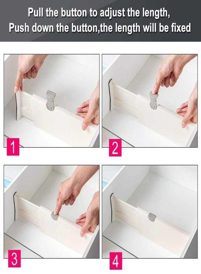 WROPZO Adjustable expandable drawer dividers for kitchen office wardrobe cloth innerware storage organizer,drawer separator for kitchen jewellery cloth stationary(white/2 pcs) - Image 5