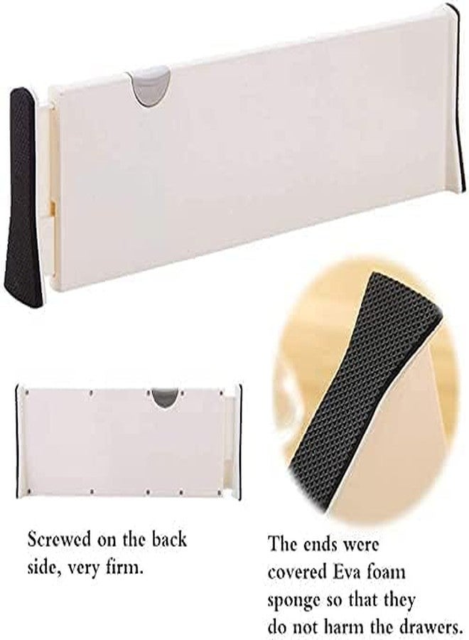 WROPZO Adjustable expandable drawer dividers for kitchen office wardrobe cloth innerware storage organizer,drawer separator for kitchen jewellery cloth stationary(white/2 pcs) - Image 3