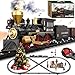 BUBUQE Train Set for Kids Remote Control Train Toys wSteam Locomotive Fuel Tank Car  Luxury Tracks Electric Trains wRealistic SmokeSounds  Lights Christmas Birthday Gift for Boys Girls 3 4 5 6 7 - Image 2