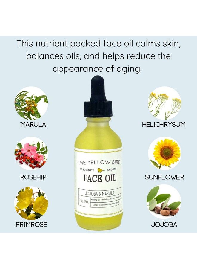 The Yellow Bird Yellow Bird Nourishing Face Oil All Natural Hydrating Anti Aging Facial Serum Includes Jojoba Marula Primrose & Rosehip For Restoring Skin - Image 3