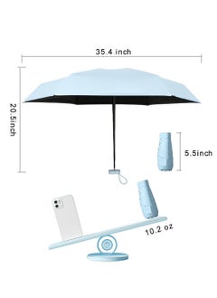KASTWAVE Travel Sun Rain Umbrella for Walking With Case, Compact UV Umbrella for Sun and Rain, Lightweight Portable, Windproof Parasol Umbrella UV Protection for Women and Men  - Image 5