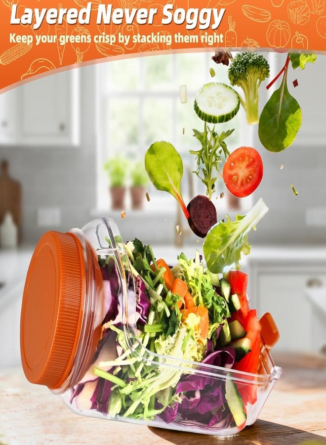 Wisik enterprise Salad Jar with Side Opening & Dressing Cup Locking Buckle, Secure Side Seal Salad Pod Mason Jar, Salad Container for Lunch and Meal Prep Jars for Travel, Home & Office (1) - Image 4