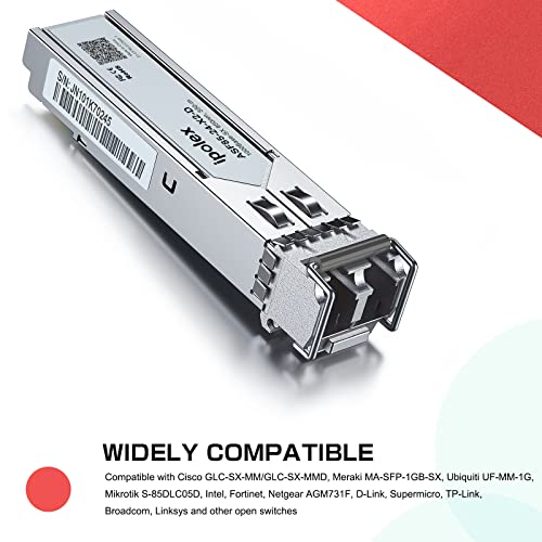 ipolex 1.25G Multimode SFP to Fiber Transceiver, 1000Base SX SFP Module, 850nm MMF, for Cisco GLC-SX-MMD/SFP-GE-S, Ubiquiti UF-MM-1G, Netgear AGM731F, Meraki, TP-Link, Mikrotik and More, 2 Pack - Image 2