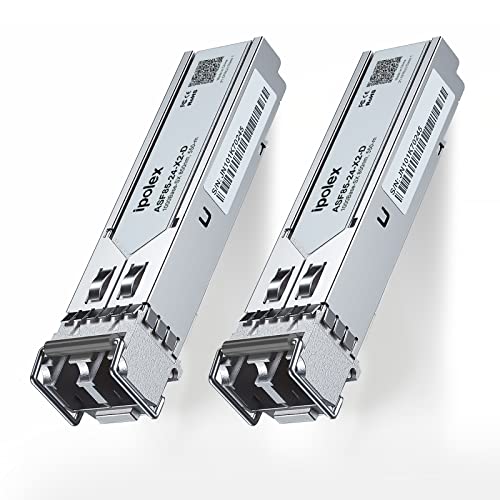 ipolex 1.25G Multimode SFP to Fiber Transceiver, 1000Base SX SFP Module, 850nm MMF, for Cisco GLC-SX-MMD/SFP-GE-S, Ubiquiti UF-MM-1G, Netgear AGM731F, Meraki, TP-Link, Mikrotik and More, 2 Pack - Image 1