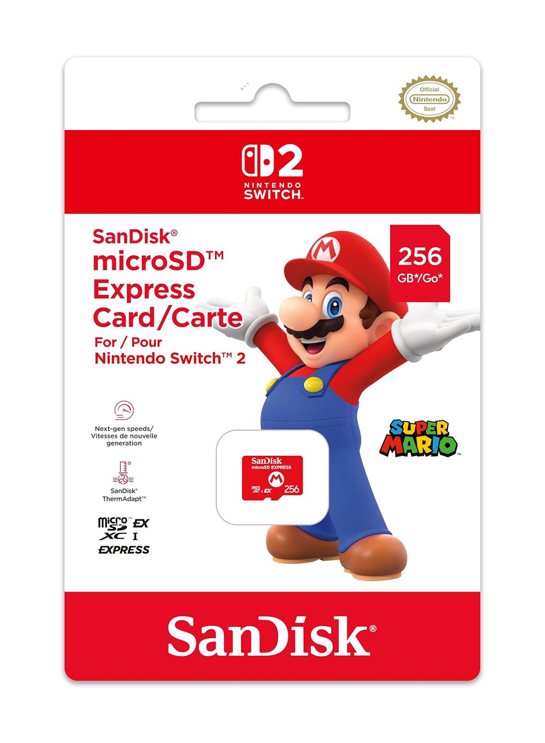 Nintendo Switch 2 256GB Sandisk Micro SD Card