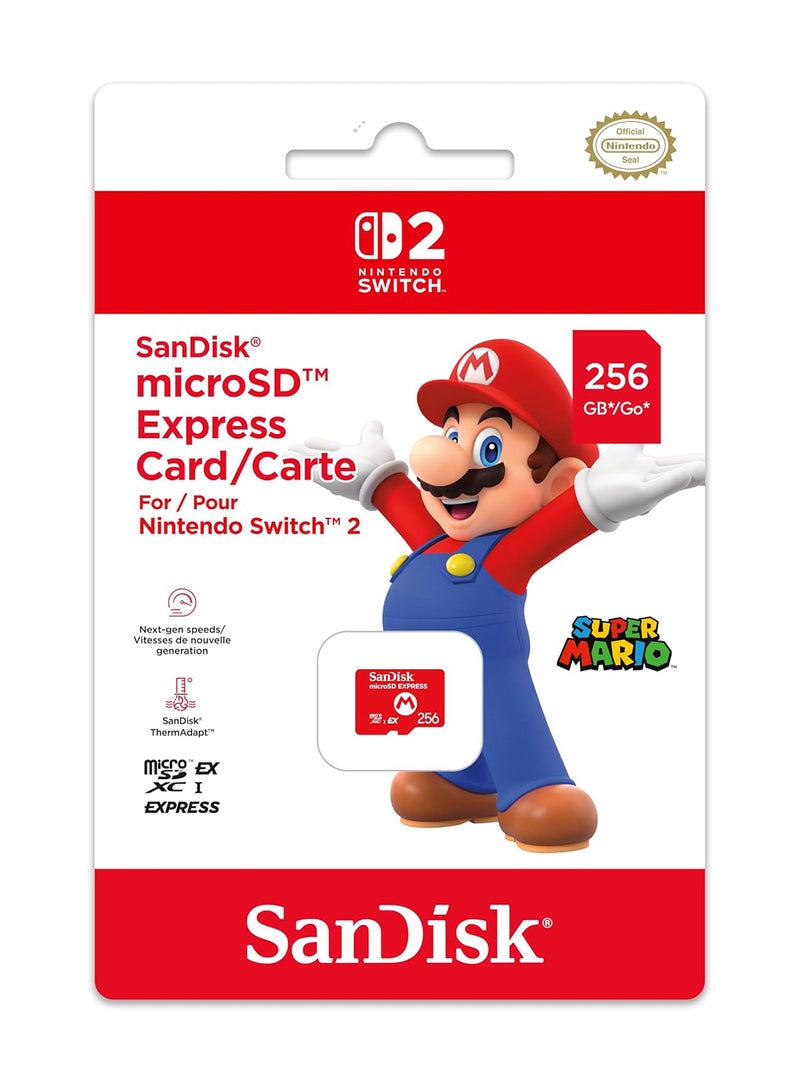 بطاقة micro SD سعة 256 جيجابايت من سانديك لنينتندو سويتش 2