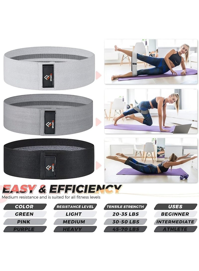 سبورت كيو بريميوم سبورت كيو®️ احزمة مقاومة للارجل مضادة للانزلاق للأرداف للنساء والرجال، أحزمة تمارين للأرداف والساقين - 3 مستويات مقاومة للأربطة للأرداف والساقين - Image 5