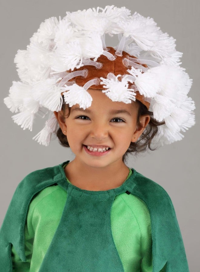 Fun Costumes Toddler's Puffball Dandelion Halloween Costume, Cute Green Flower Plant Jumpsuit with Headpiece, 4T - Image 5