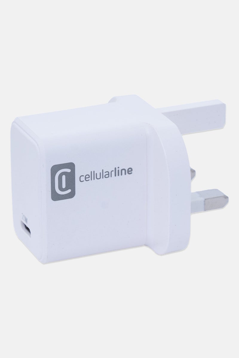 Cellularline PD 20W USB-C Charger, White - Image 3