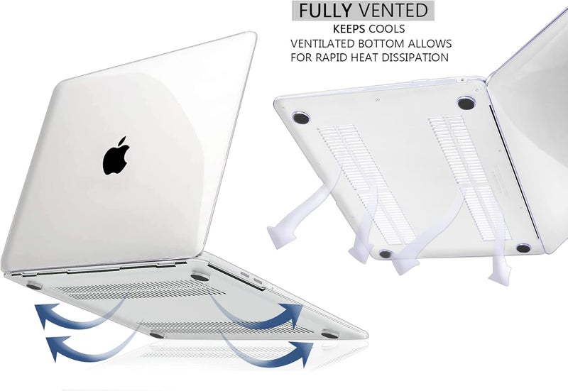 GVTECH For MacBook Pro 13 inch Crystal Clear Case 2024 2023-2016 M1 M2 A2338 A2289 A2251 A2159 A1706 A1989, Plastic Protective Hard Shell Cover, Keyboard Cover, Keyboard Skin for MacBook Pro 13 - Image 4