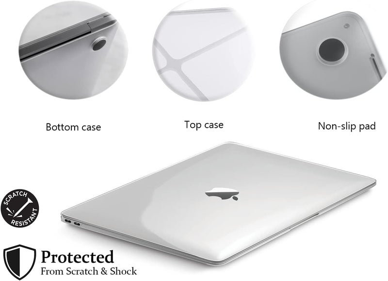 GVTECH For MacBook Pro 13 inch Crystal Clear Case 2024 2023-2016 M1 M2 A2338 A2289 A2251 A2159 A1706 A1989, Plastic Protective Hard Shell Cover, Keyboard Cover, Keyboard Skin for MacBook Pro 13 - Image 3