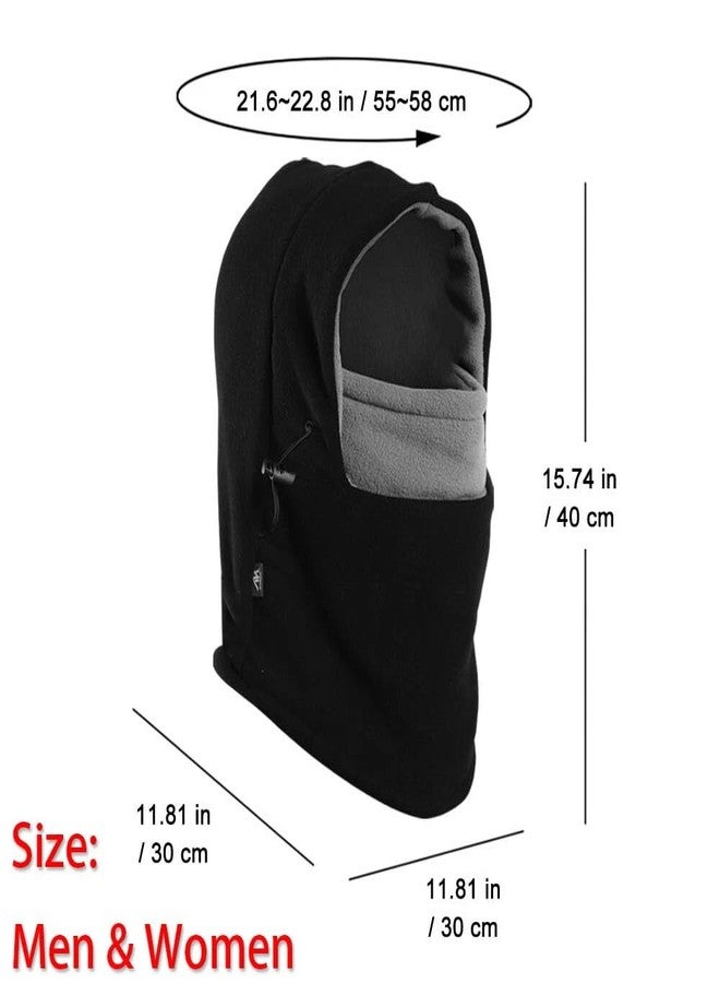 CXQRR Balaclava Ski Mask for Men/Women - Windproof Thermal Face Mask Covering Snowboarding Neck Gaiter Cold Weather Black - Image 4