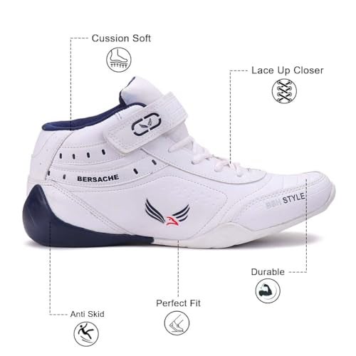 BERSACHE Premium Sports,Gym, Trending, Stylish Running Shoes For Men (White),9 UK - Image 5