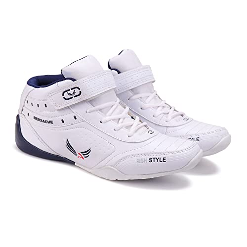BERSACHE Premium Sports,Gym, Trending, Stylish Running Shoes For Men (White),9 UK - Image 1