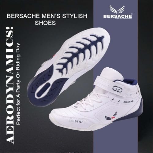 BERSACHE Premium Sports,Gym, Trending, Stylish Running Shoes For Men (White),9 UK - Image 4