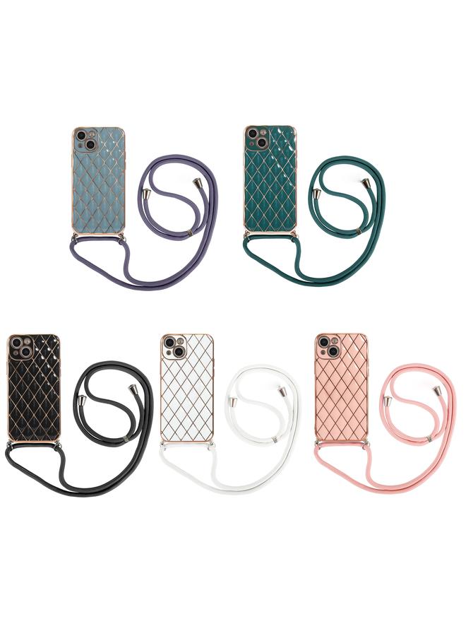 S-TOP Case For iPhone 13 mini Electroplating Lambskin Lanyard Phone Case - Image 2