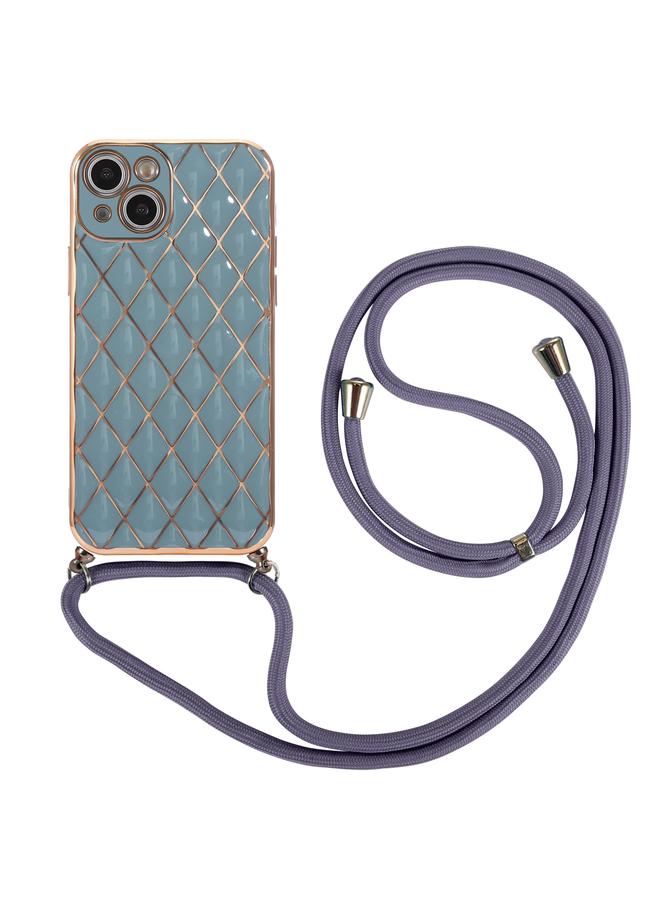 S-TOP Case For iPhone 13 mini Electroplating Lambskin Lanyard Phone Case - Image 1