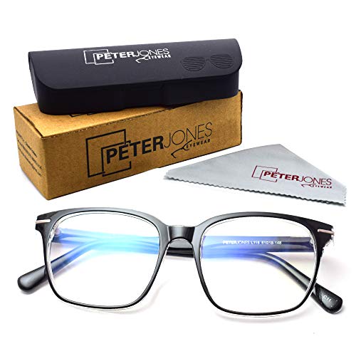 Peter Jones Square Blue Light Blocking Reading Glasses for Men and Women, Computer Readers UV Protection lenses (AG138, SIZE MEDIUM) - Image 3