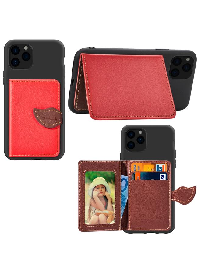 S-TOP Case For iPhone 11 Litchi Pattern Card Bag Wallet Bracket + TPU Phone Case with Card Slot Wallet Bracket Function - Image 2