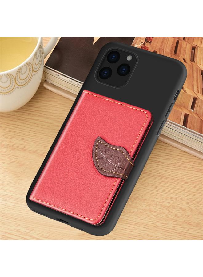 S-TOP Case For iPhone 11 Litchi Pattern Card Bag Wallet Bracket + TPU Phone Case with Card Slot Wallet Bracket Function - Image 1