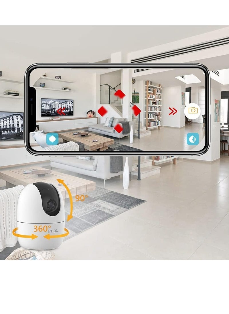 IMOU 2MP FHD 360 Degree Security Camera - Up to 256GB SD Card, WiFi & Ethernet Connection, Privacy Mode, Alexa Google Assistant, Human Detection, 2-Way Audio, Night Vision ( 3 Pieces )