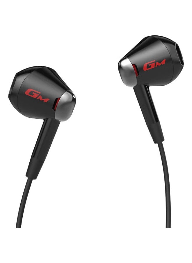 EDIFIER سماعات أذن ستيريو Edifier Hecate Gm180 ذات الرأس المسطح للهواتف المحمولة والموسيقى والألعاب مع ميكروفون وتحكم مدمج، سلكية 3.5 مم، سوداء - Image 1