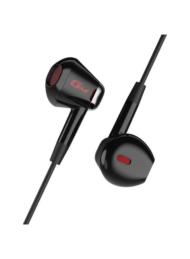 EDIFIER سماعات أذن ستيريو Edifier Hecate Gm180 ذات الرأس المسطح للهواتف المحمولة والموسيقى والألعاب مع ميكروفون وتحكم مدمج، سلكية 3.5 مم، سوداء - Image 2