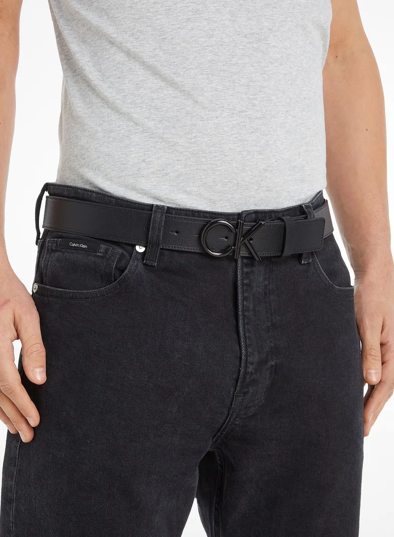 CALVIN KLEIN Logo Detailed Allocated Hole Belt