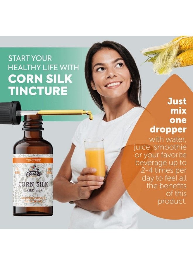 FLORIDA HERBS - Corn Silk Tincture Organic Corn Silk Extract (Zea Mays) Dried Silk Herbal Supplement Nongmo In Coldpressed Organic Vegetable Glycerin 700 Mg 2 Oz (60 Ml) - Image 1