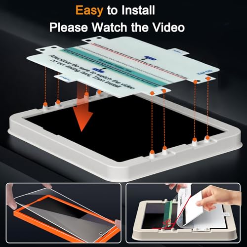 Milomdoi 9 in 1 Screen Protector for Samsung Galaxy Z Fold 7, 3 Inside Flexible Film + 3 Front Tempered Glass + 3 Camera Lens Protector Accessories with Installation Frame, No Bubbles - Image 2