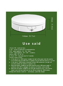 Generic 360° Electric Rotating Turntable USB Charging Rotating Display Stand 3 Speed Adjustable for Photography Display Jewelry Watch Collectibles  - Image 4