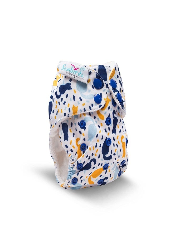 Seabird Premium Cloth Reusable Diaper Pant For Babies With Diaper Insert/Pad 3-17 KG Comfort Adjustable Diapers Combo Pack Of 2 - Image 3
