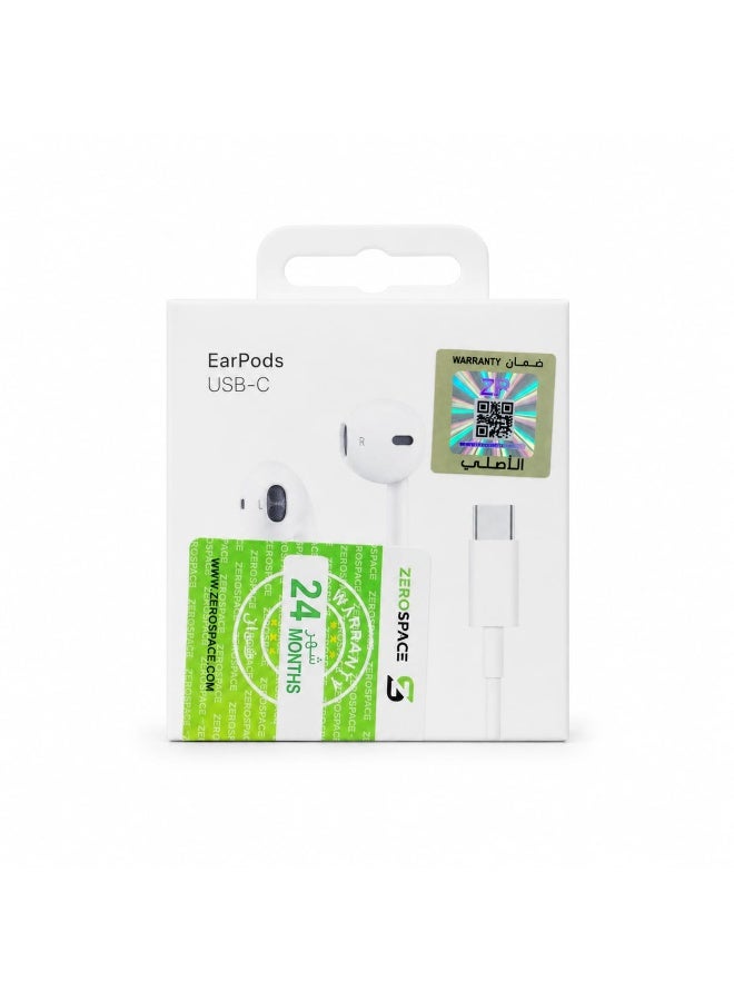 ZeroSpace Wired EarPods with USB-C Connector White - Image 2