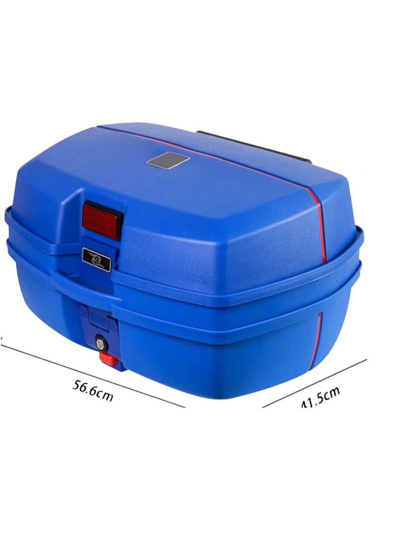 Motorcycle Rear Trunk Box, Large Waterproof Storage Bag with 2 Keys - Image 1