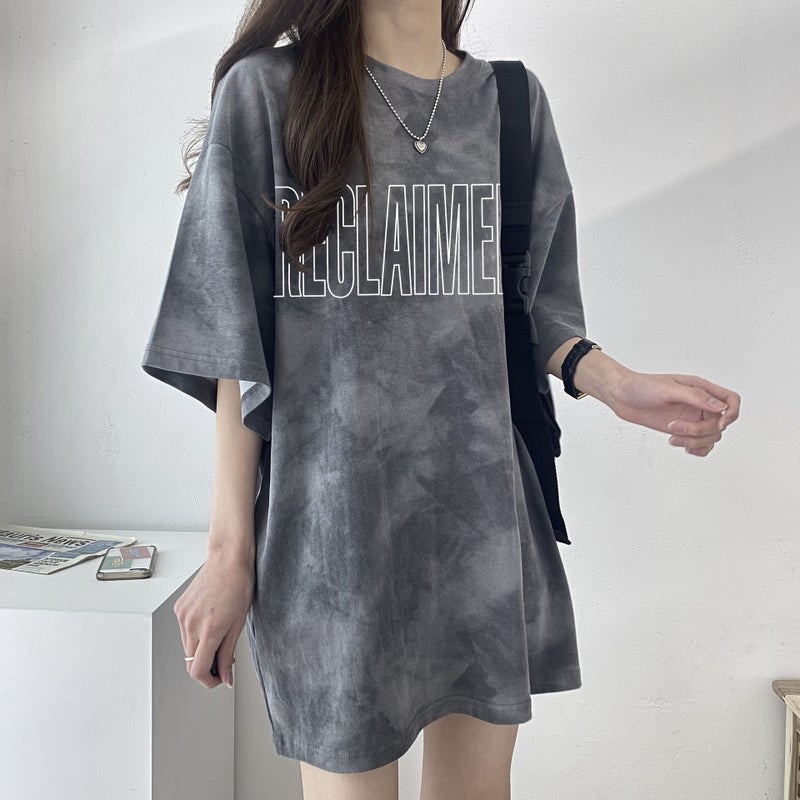 Summer Korean Style Trendy Short-Sleeved T-Shirt Women'S 2024 Japanese Large Edition Western Style Loose Design Sense Trendy Brand - Image 2
