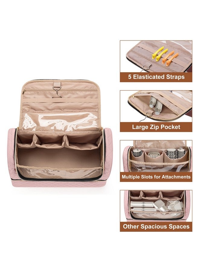 YARWO Airwrap Storage Bag Compatible For Shark Flexstyle Styling (Hd 430/440), Double Layers Portable Travel Case For Shark Flexstyle/Dyson Airwrap And Hair Styler Attachments, Dusty Rose (Bag Only) - Image 2