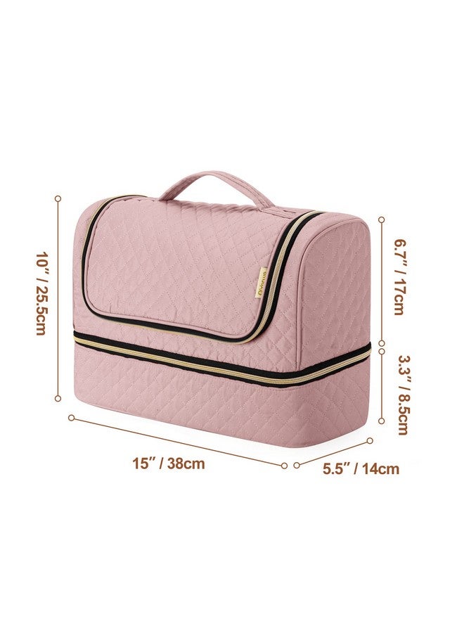 YARWO Airwrap Storage Bag Compatible For Shark Flexstyle Styling (Hd 430/440), Double Layers Portable Travel Case For Shark Flexstyle/Dyson Airwrap And Hair Styler Attachments, Dusty Rose (Bag Only) - Image 4