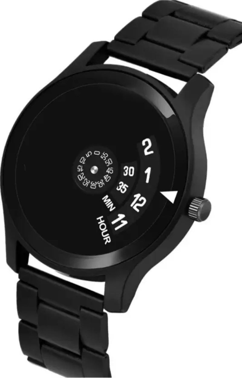 Acnos Silicone Unisex Silicon Speed Breaker Black Belt Analogue Watch For Men Boy Watch For All Pack Of 1, Band Color-Black - Image 3